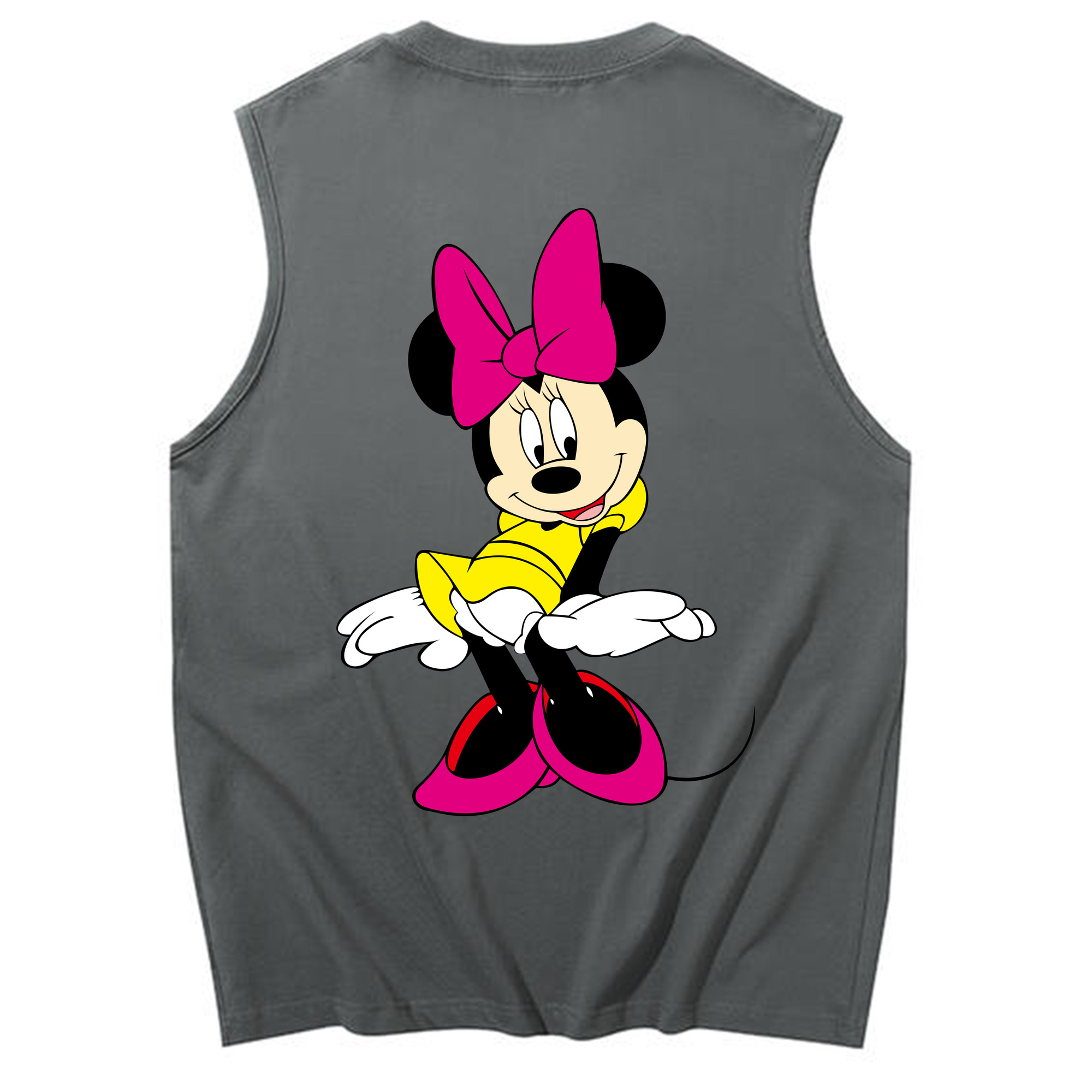 ミッキーマウス Mickey Mouse コットン100％タンクトップ（背面プリント）